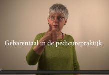 Screenshot video Gebarentaal in de pedicurepraktijk